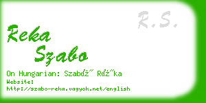 reka szabo business card